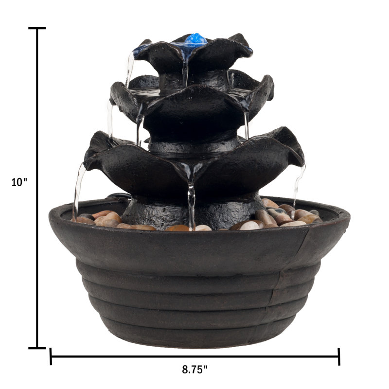 Indoor Acrylic Table Top Fountain with Lights