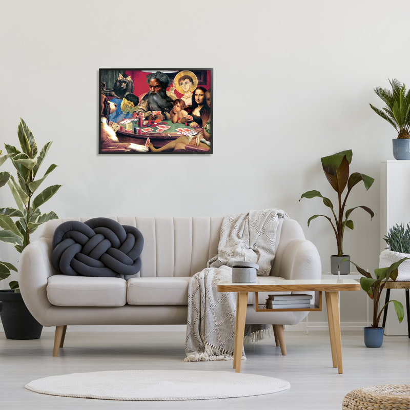 «Funny Classics Collage» encadré sur bois par Barry Kite, H 24 po x l 30 po x P 1,5 po, Giclée encadrée noir minuit