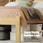 Structure de lit double en bois massif robuste de 14 po avec tête de lit, support à lattes en métal, assemblage facile-50333032