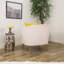 Fauteuil demi-tonneau en velours 32,5 po