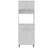 Della 60 Kitchen Pantry With Countertop, Closed & Open Storage -White-880218009