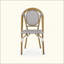Ensemble de 2 chaises bistro d'inspiration parisienne avec structure en aluminium résistant à la rouille et osier durable-927320639