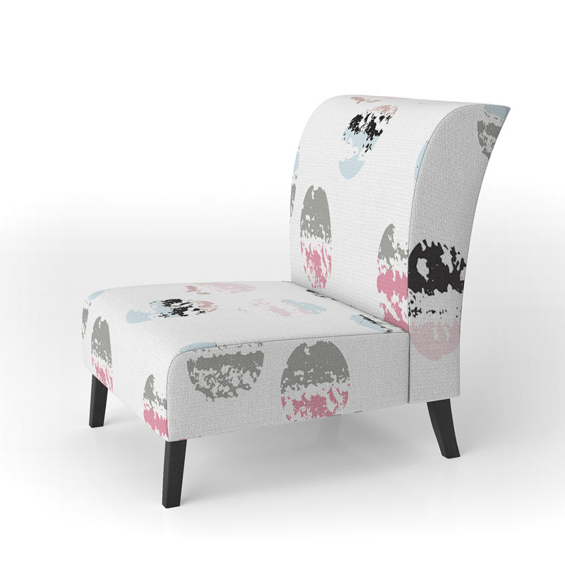 Fauteuil de chambre rembourré à motif blanc