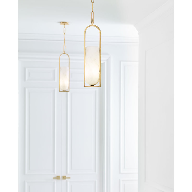 Kelly Wearstler Melange Small Elongated Pendant, Antique-Burnished Brass