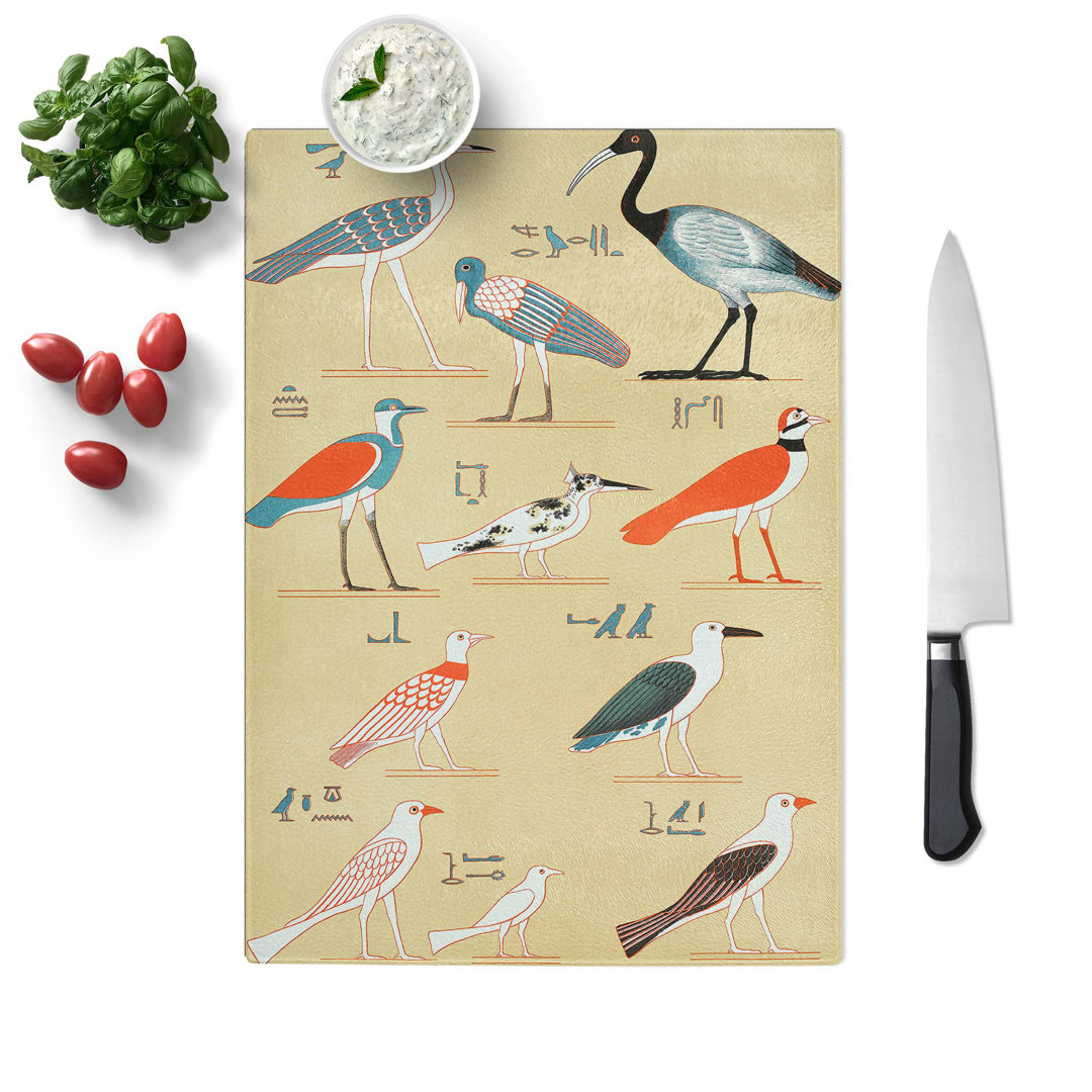 Tempered Glass Birds Chopping Board
