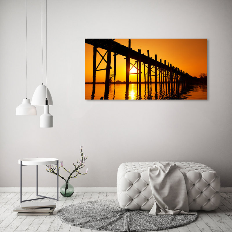 Sunset Bridge - Wrapped Canvas Print