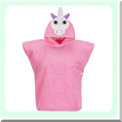 Magical Unicorn Hooded Towel - Soft 100% Cotton Poncho, Perfect for Bath, Beach, and Pool
