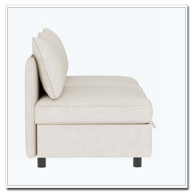 Siège sans accoudoirs pour canapé modulaire modulaire, Beige