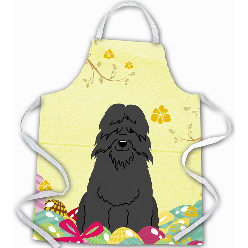 Tablier œufs de pâques, Jaune / noir, Bouvier des Flandres