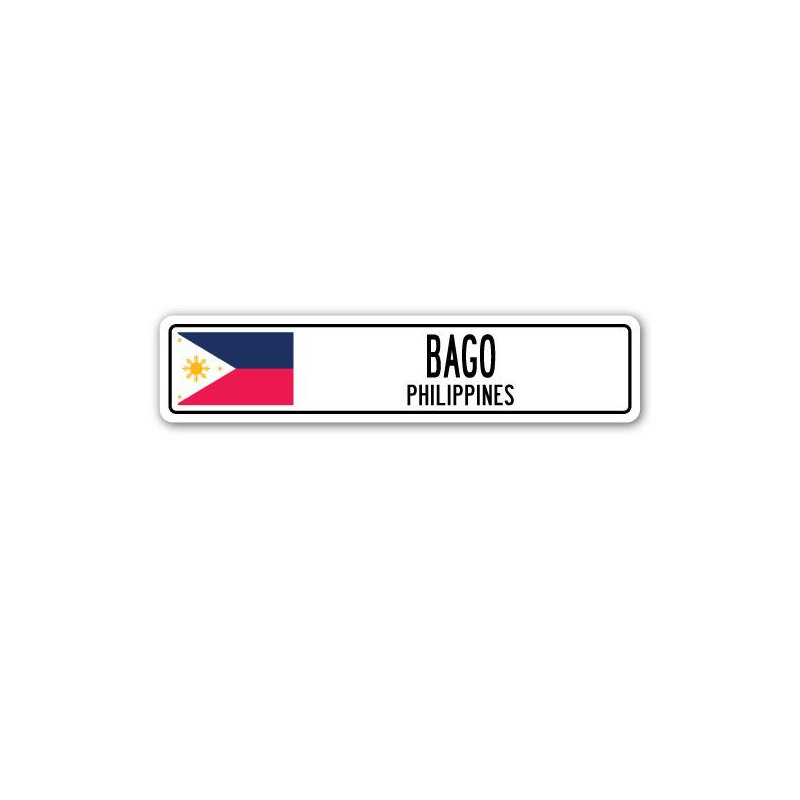 Panneau de signalisation en aluminium Bult Bago, Philippines, H 4 po x l 18 po x P 1 po