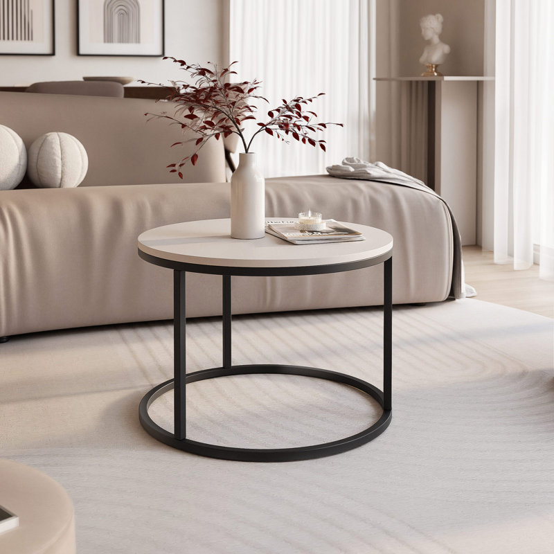 Coffee Table with Storage, Cashmere, Black, 42 cm H x 60 cm L x 60 cm W