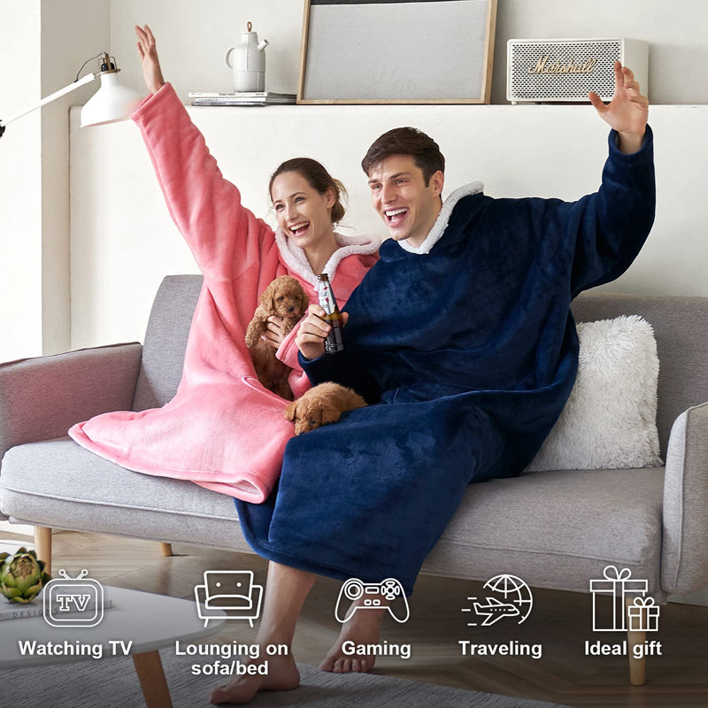 Renningers Throw Blanket, Navy Blue