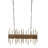 Rustic Wood and Metal Rod Chandelier
