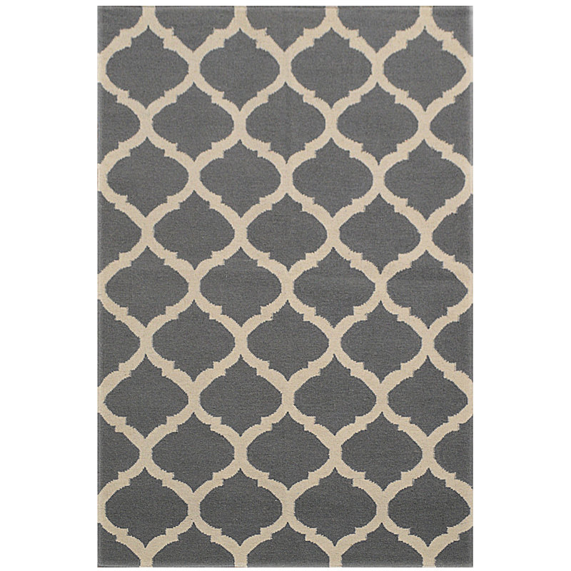 Hayden Hand Woven Wool Grey Indoor Rug, Rectangle 140 x 200cm