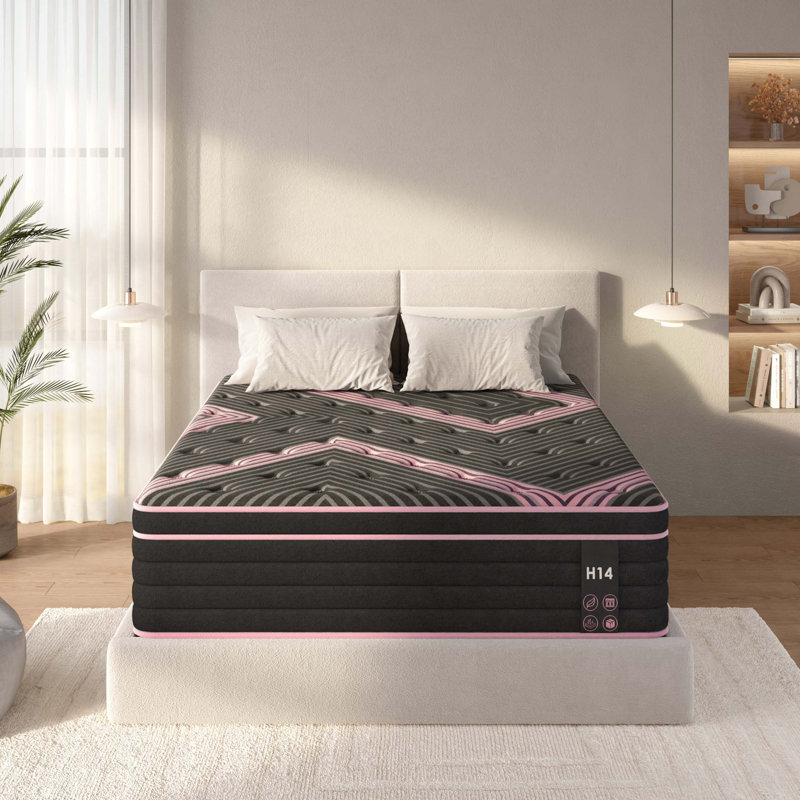 Queen Size 10 Inch Hybrid Mattress With Individually Pocketed Innerspring And Medium Firm Support For Balanced Comfort And Spinal Alignment.