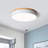 Dimmable Wood LED Flush Mount Ceiling Light, 5CCT 2700K-6000K Modern Round Close To Ceiling Lighting Fixtures, Minimalist White Ceiling Lamp For Bedroom, Kitchen, Hallway, Laundry Room