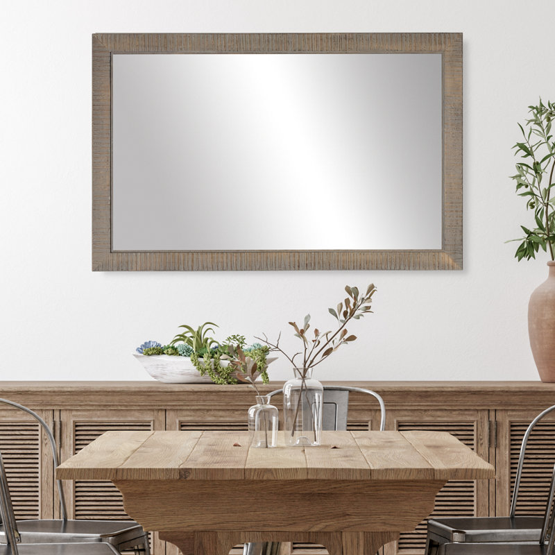 Corvallis Wood Framed Wall Mirror with Safety Backing Ideal for Bathroom Mirror & Vanity Mirror, 20" x 24"