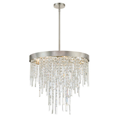 Meily 6 Light Antique Silver Chandelier