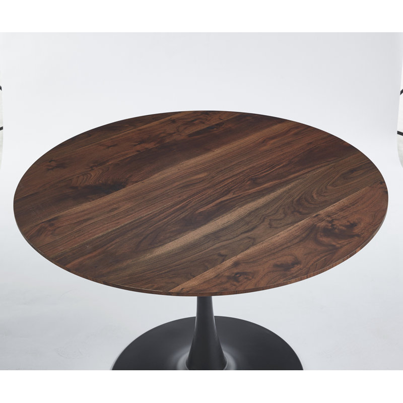 Kitchen Table For Small Space, Walnut, Black