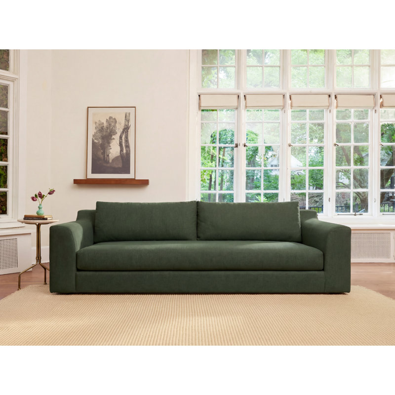 All-Natural Elevate Sofa 86", Cornflower Recycled Velvet