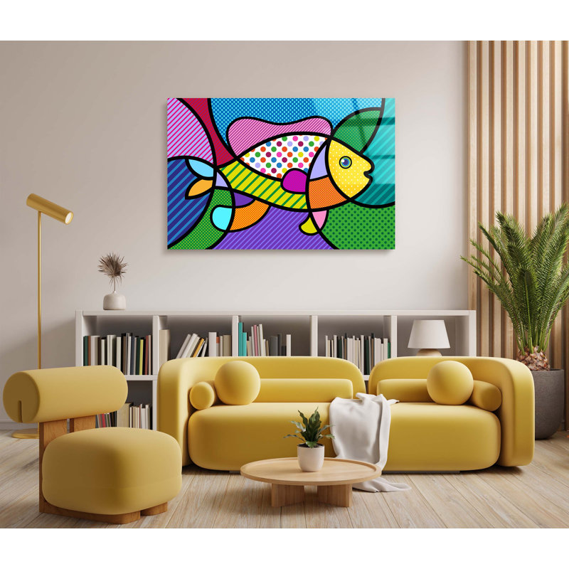 Pop art poisson, H 24 po x l 36 po x P 1 po