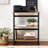 Adjustable Printer Stand With Swivel Wheels, Two Adjustable Shelves, And Integrated Cable Management For Office Organization