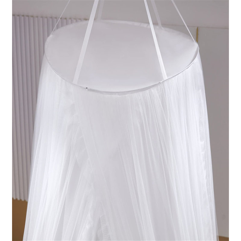 White Double Layer Princess Dome Bed Canopy