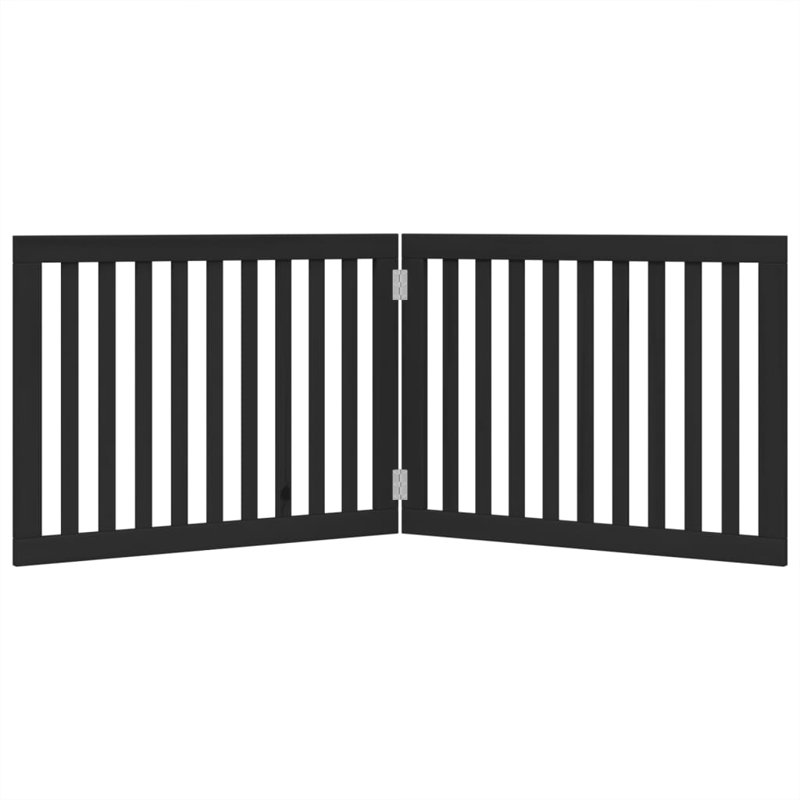 Nickson Solid Wood Dog House Door, 60cm H x 160cm W x 2cm D, Black