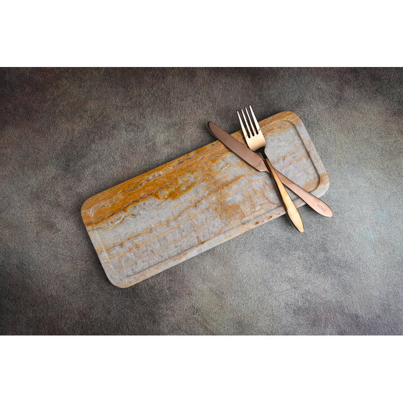Montana Rectangle Marble Travertine Tray