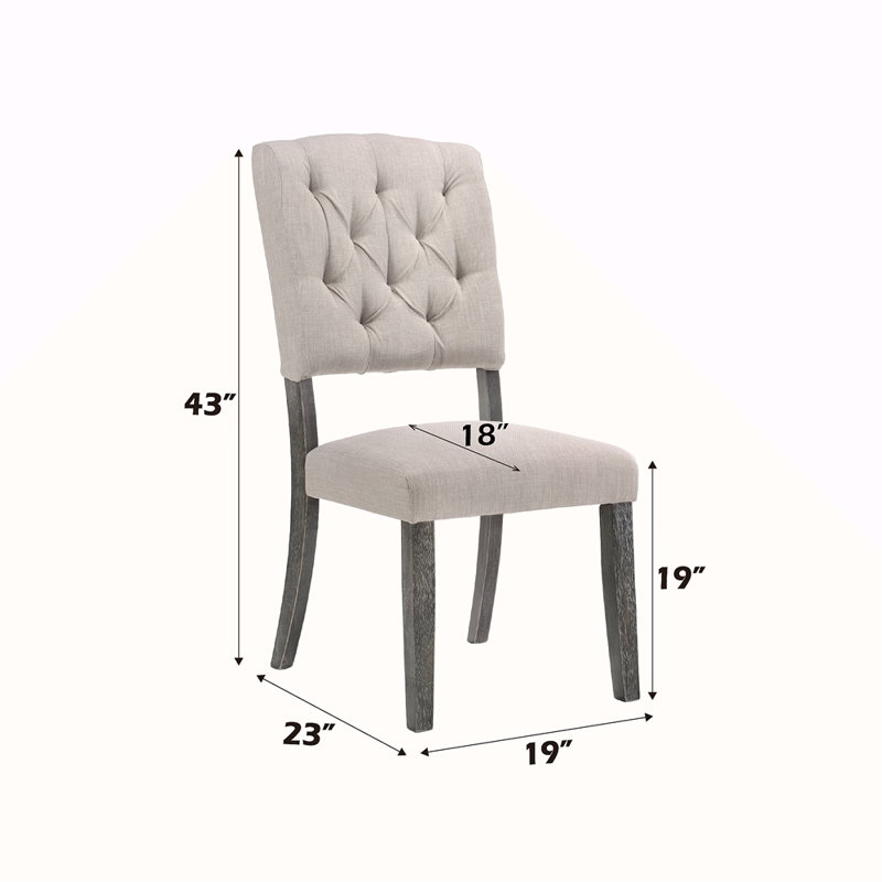 Linen & Weathered Side Chair