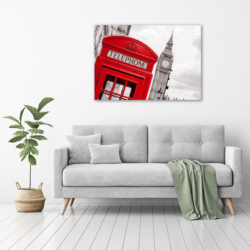 Telephone Booth - Wrapped Canvas Print