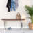 Ostara Lionel Wood and Stainless Steel Metal Bench