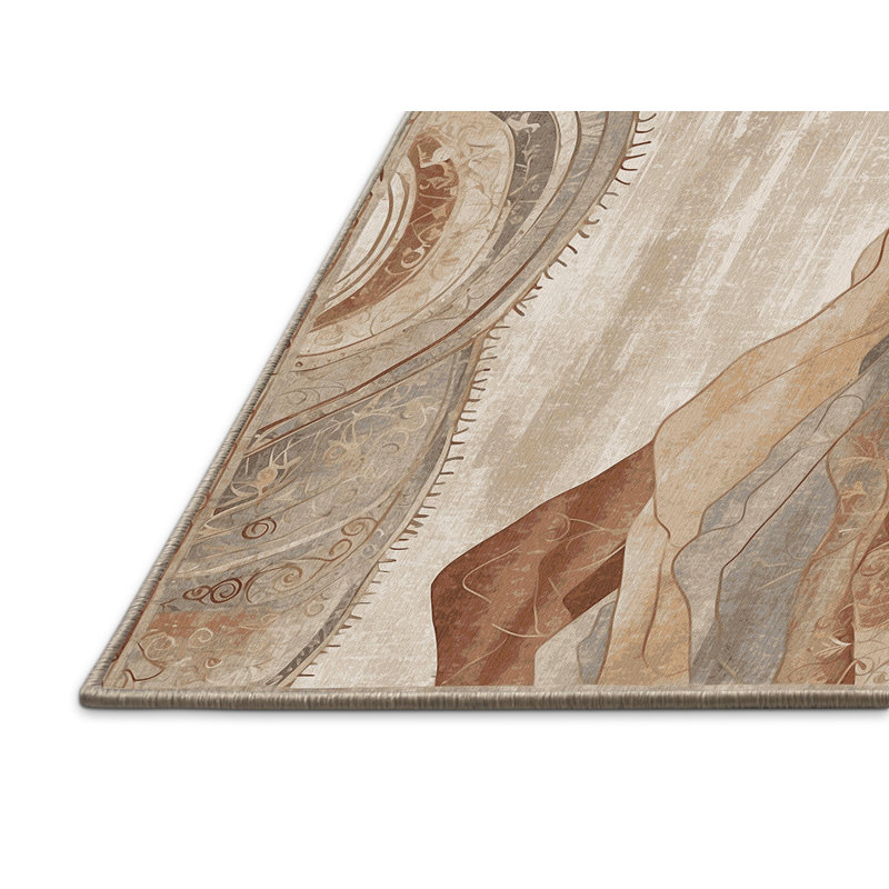 Arid Bloom Rug, Square 6'