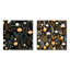 Hartline - Ensemble de 2 collages carrés botaniques abstraits-101853698-101853697