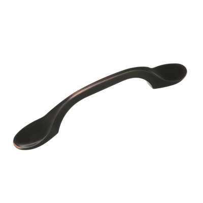 Ravino 3-3/4 inch (96mm) Center-to-Center Matte Black Cabinet Pull - 10 Pack