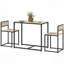Ensemble de table de salle à manger industriel 3 pièces pour 2 personnes HOMcom, table de cuisine et chaises, ensembles de salle à manger pour petits espaces