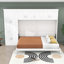 Grand lit escamotable avec armoires et tablettes-744427619