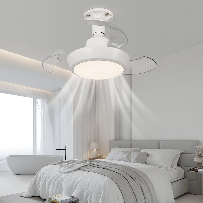 42cm Ceiling Fan with Light Kit, White