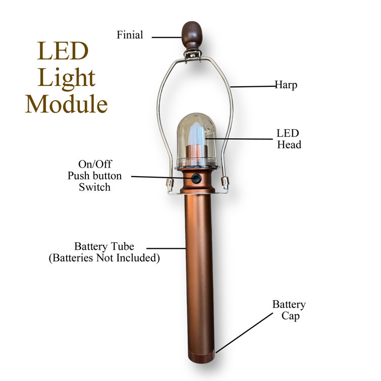 Battery Powered Live Edge Wood Table Lamp Loon Peak Base Color: Hickory Brown