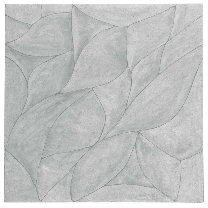 Thalia 18x18 3D Carved Rosette Honed Limestone Tile, Blue Gray