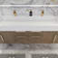 Ensemble de meuble-lavabo double mural 71 po Thomason-214094202-214094203