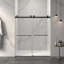 Porte de douche coulissante double sans cadre l 56 à 60 po x H 70 po, verre trempé clair de 5/16 po (8 mm) de large épaisseur, couche facile à nettoyer des deux côtés-118169679