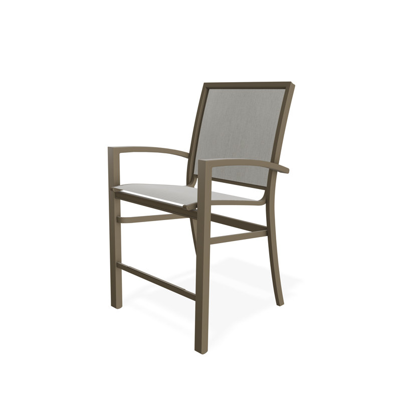 Tabouret de comptoir d'extérieur 26 po Kendall, Bois de plage, Huître Augustine