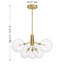 Lustre 6 lumières Meridian en laiton naturel-467454783