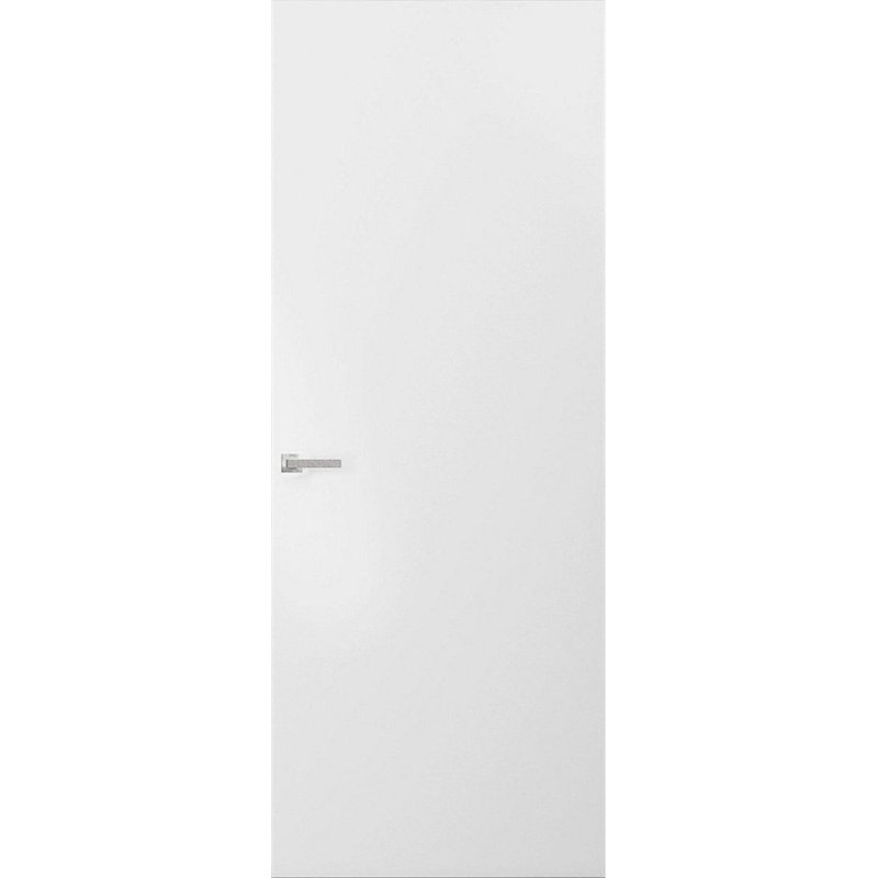 Porte standard en bois et bois massif apprêté, Blanc / argent, Droite, 36 po x 80 po