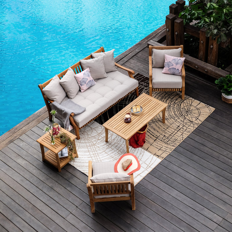 Ailith Leona Teak Coffee Table