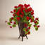 Arrangement floral de géranium artificiel en pot