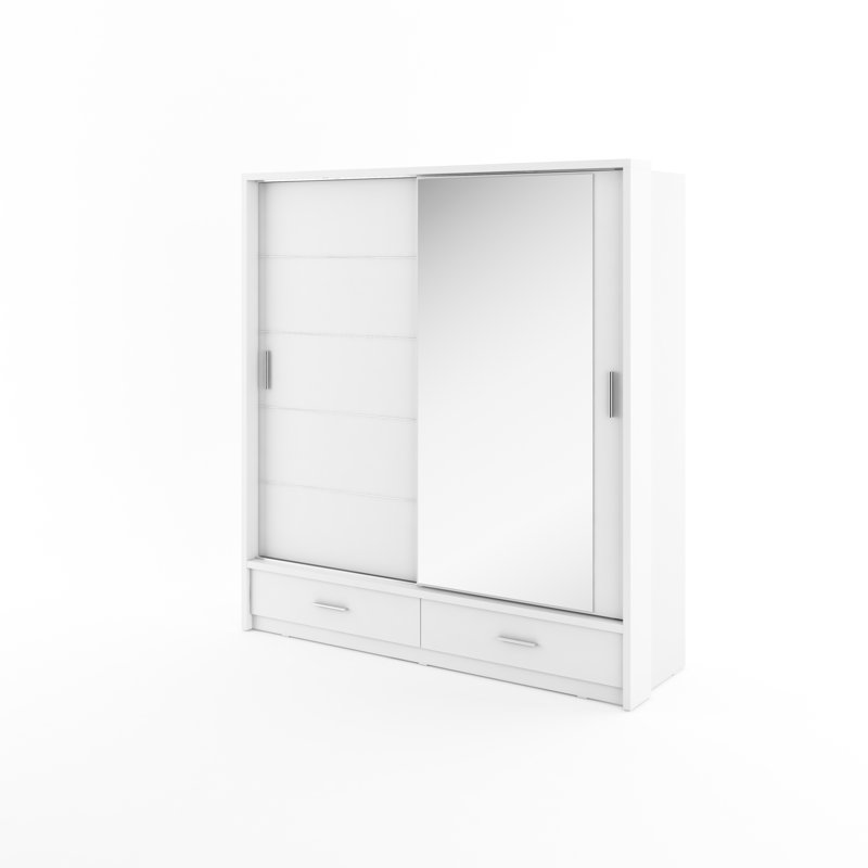 Tengan 2 Door Manufactured Wood Wardrobe, White