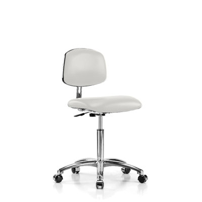 Perch Cleanroom Vinyl Chair  | Medium Bench Height 20-27"