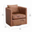 Fauteuil demi-tonneau pivotant en similicuir-1263490522